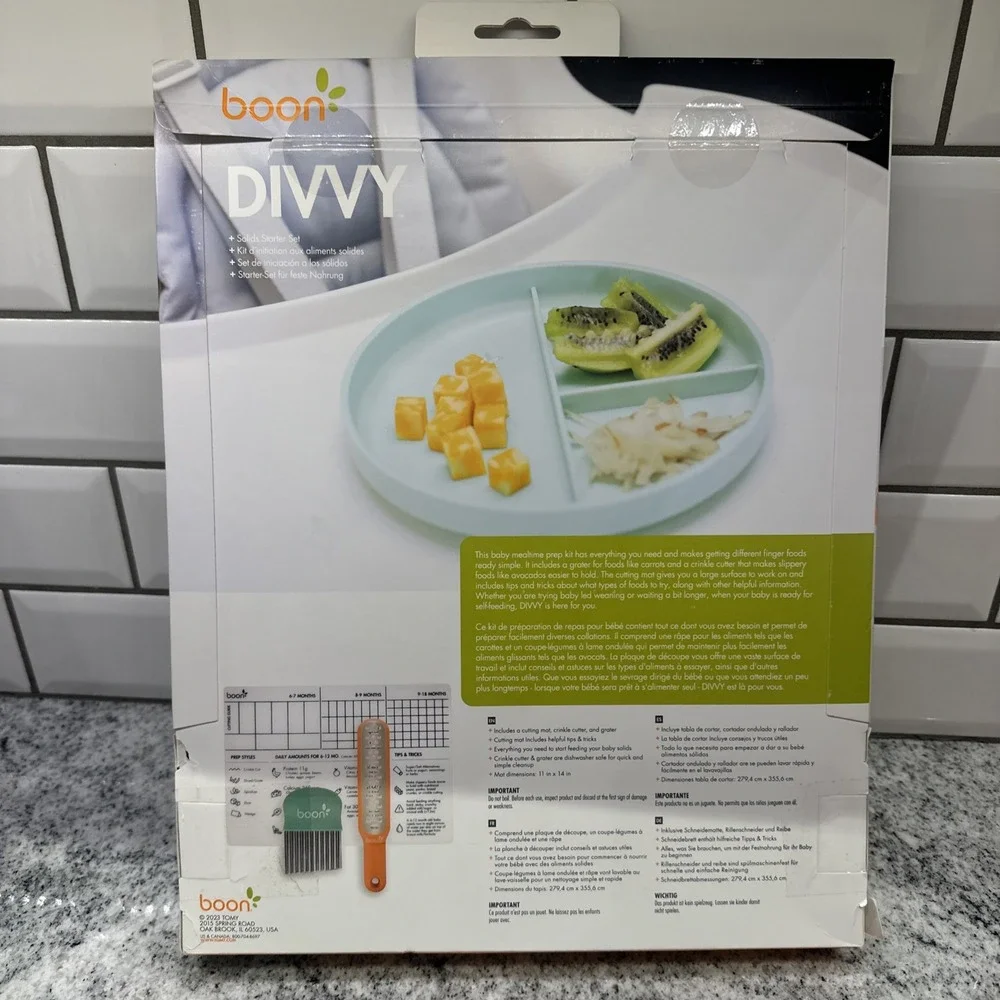 Boon‎ DIVVY Baby Solid Food Prep Starter Kit - Includes 11x14 Silicone Placema